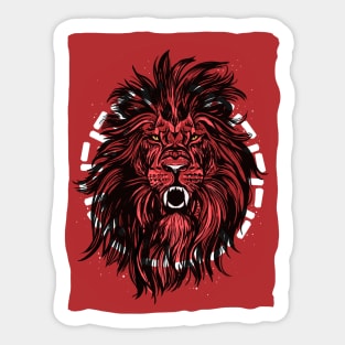 Lion portrait face mane illustration Sticker